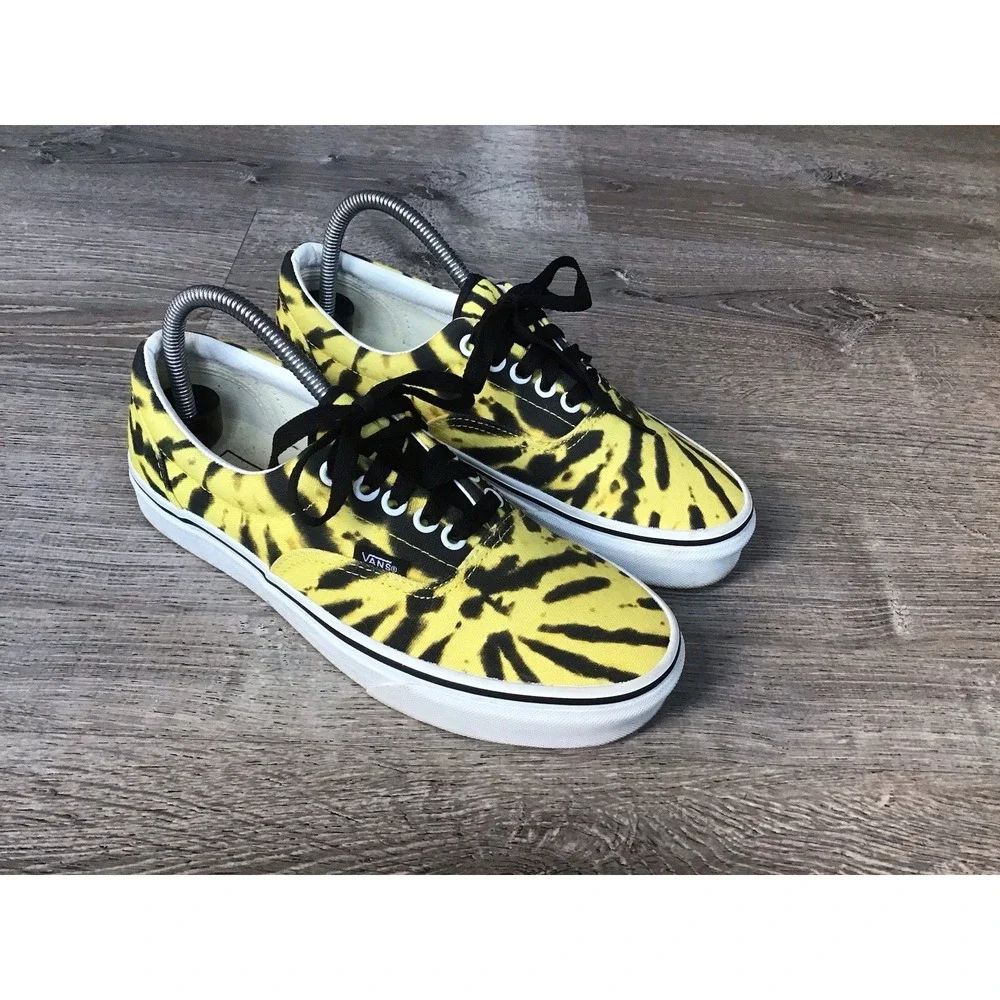 Vans Era Tie Dye Blazing Yellow Low Top Skate Shoes size Mens 7.5 Womens 9 Shoes